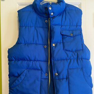 Gap Kids Neon Fleece Lined Blue Vest, Size XL